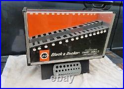 12 H x 15w Vintage Black & Decker Twist Drill Advertising Counter Display Case