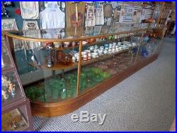 16' Wooden Glass Showcase Country Store -Vintage Display Cabinet Counter-St. Paul