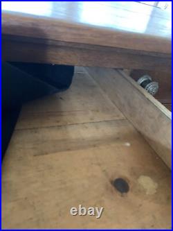 1800's Oak Store Display Cabinet Clark's Spool 4 Drawer With Slant Top Desk Opens