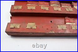 1920s-1950s Vintage Federal-mogul Engine Bearng Shim Display Cabinet & Nos Parts