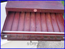 1920s Advertising Star Twist Sewing Thread Store Spool Display Cabinet 4 Drawers