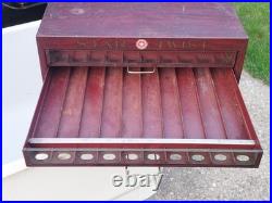 1920s Advertising Star Twist Sewing Thread Store Spool Display Cabinet 4 Drawers
