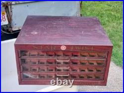 1920s Advertising Star Twist Sewing Thread Store Spool Display Cabinet 4 Drawers