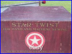 1920s Advertising Star Twist Sewing Thread Store Spool Display Cabinet 4 Drawers