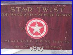 1920s Advertising Star Twist Sewing Thread Store Spool Display Cabinet 4 Drawers
