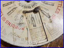 1929 BOYE Needle Co Display Case with Wooden Tubes & Contents Vintage