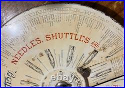 1929 BOYE Needle Co Display Case with Wooden Tubes & Contents Vintage