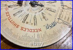 1929 BOYE Needle Co Display Case with Wooden Tubes & Contents Vintage