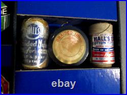 1930's Hall Line-nos-vintage Fishing Tackle Store Display Case-carton Spools 23