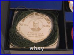 1930's Hall Line-nos-vintage Fishing Tackle Store Display Case-carton Spools 23