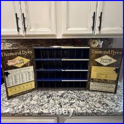 1930s Diamond Dyes Metal Country Store Counter Display Advertising Cabinet WOW