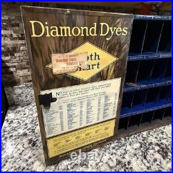 1930s Diamond Dyes Metal Country Store Counter Display Advertising Cabinet WOW
