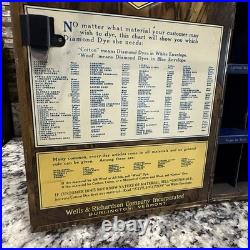 1930s Diamond Dyes Metal Country Store Counter Display Advertising Cabinet WOW