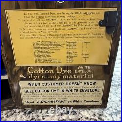 1930s Diamond Dyes Metal Country Store Counter Display Advertising Cabinet WOW