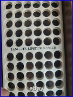 1950s Early 60s Vintage Revlon Lipstick Store Display Counter Wood Lanolite
