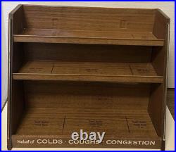 1960's Advertising Store Display Rack Relief Of Colds Coughs Congestion VTG