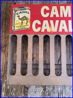 1960's Vintage Antique Camel Cavalier Metal Cigarette Display Rack 24 X 17