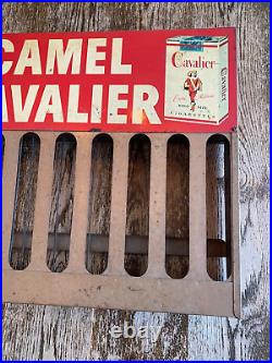 1960's Vintage Antique Camel Cavalier Metal Cigarette Display Rack 24 X 17