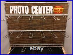 1960s/1970s Vintage KODAK FILM Retail Store Display Rack, PHOTO CENTER sign