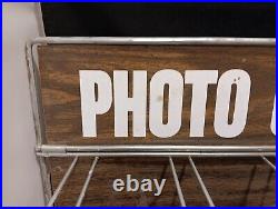 1960s/1970s Vintage KODAK FILM Retail Store Display Rack, PHOTO CENTER sign