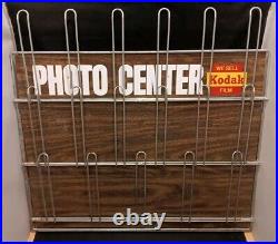 1960s/1970s Vintage KODAK FILM Retail Store Display Rack, PHOTO CENTER sign