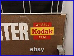 1960s/1970s Vintage KODAK FILM Retail Store Display Rack, PHOTO CENTER sign