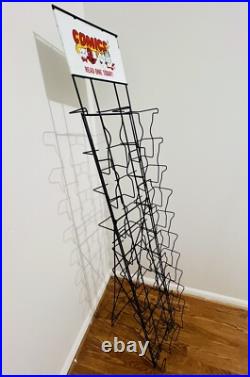 1960s Vintage Metal Comic Book Store Rotating Display Rack