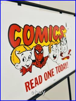 1960s Vintage Metal Comic Book Store Rotating Display Rack