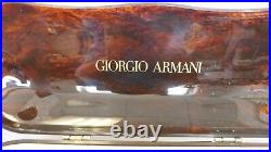 1980s Giorgio Armani Retail Advertising Glasses Case and Wire Rim Glasses Prop