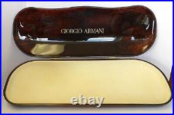 1980s Giorgio Armani Retail Advertising Glasses Case and Wire Rim Glasses Prop