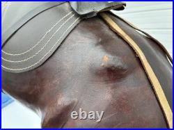 1990s Vintage Rearing Leather Horse Store Display