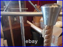 2 MATCHED VTG Art Deco COPPER Metal T Bar Clothing Store Display 1950s MCM