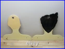 2 Vintage Art Deco Wooden Women's Head Store Display