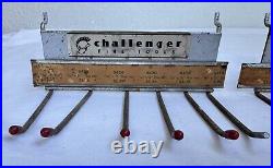 (2) Vintage Challenger Fine Tools Store Wrench Display Tool Rack