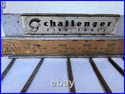 (2) Vintage Challenger Fine Tools Store Wrench Display Tool Rack