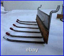 (2) Vintage Challenger Fine Tools Store Wrench Display Tool Rack