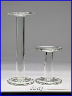 2 Vintage Crystal Glass HAT STAND display stand