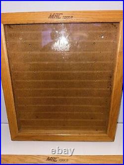 2 Vintage MAC Tools Hardware Store Wall Mount Or Counter Wooden Display Case