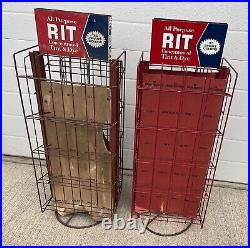 (2) Vintage RIT Dye/Tint Rotating Metal Countertop Displays 31