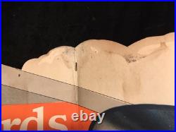 29 Tall Antique Vtg 1926 Columbia Records Store Counter Trifold Display Sign