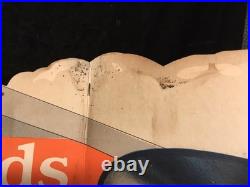 29 Tall Antique Vtg 1926 Columbia Records Store Counter Trifold Display Sign