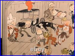 29 Tall Antique Vtg 1926 Columbia Records Store Counter Trifold Display Sign