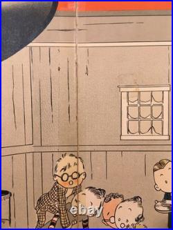 29 Tall Antique Vtg 1926 Columbia Records Store Counter Trifold Display Sign