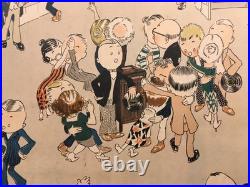 29 Tall Antique Vtg 1926 Columbia Records Store Counter Trifold Display Sign