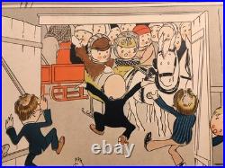 29 Tall Antique Vtg 1926 Columbia Records Store Counter Trifold Display Sign