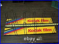 2x Kodak Film Wire Display Sign Rack Shelf Advertising Vintage, Used