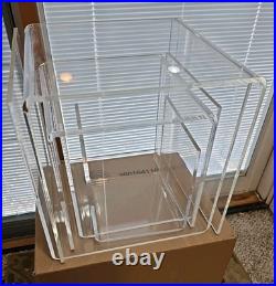 5 Piece Set Of Vintage Lucite Clear Acrylic U Cubes Riser Retail Store Display
