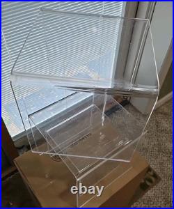 5 Piece Set Of Vintage Lucite Clear Acrylic U Cubes Riser Retail Store Display