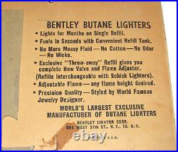 5 Vtg Unused Bentley Butane Cigarette Lighters In Store Counter Display! Austria