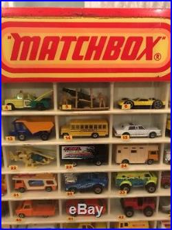 60's 70's Vintage Matchbox Lesney Store Display 1-75 With 75 Cars 14 Boxes